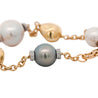 South Sea and Akoya Pearl With Gold Beads 18K Gold Station Bracelet