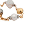 South Sea and Akoya Pearl With Gold Beads 18K Gold Station Bracelet