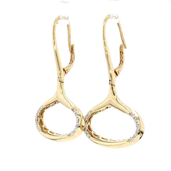 14K Gold Wide Open Oval Drop Diamond Wire Clip Earring - Made in Italy – Assay Jewelers