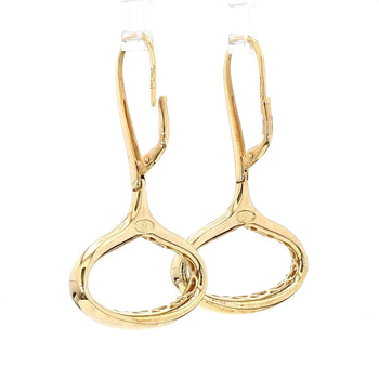 14K Gold Wide Open Oval Drop Diamond Wire Clip Earring - Made in Italy – Assay Jewelers