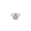 Tiffany & Co. Anciens Bague en forme de fleur avec diamant dans un sertissage en platine