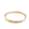 Bracelet entrelacé tricolore en or blanc, rose et jaune 18 carats