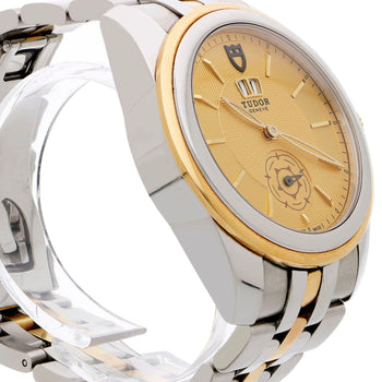Tudor Glamour Double Date 57003 42mm Two Tone Steel Gold Champagne Dial Watch – Assay Jewelers