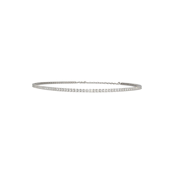 Two Way Diamond Tennis Choker + Double Wrap Bracelet