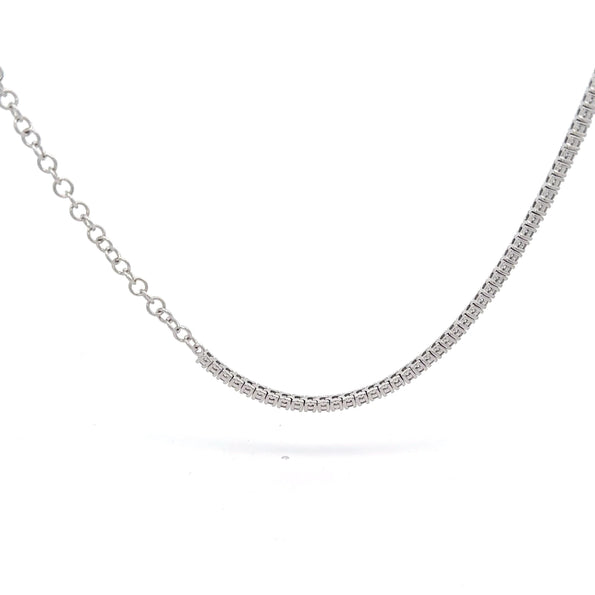 Two Way Diamond Tennis Choker + Double Wrap Bracelet