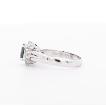Bague Anciens en platine filigrané avec saphir de 1,04 carat et diamants ronds – Assay Jewelers