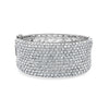 Anciens bracelet jonc en or blanc 14K incrusté de diamants taille ronde de 20,40 CTW