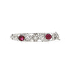 Anciens bracelet jonc Art Déco en tourmaline et diamant en or blanc 14K