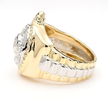 Vintage Diamond Platinum and 18K Gold Unisex Watch Face Ring – Assay Jewelers