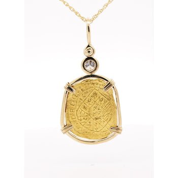 Vintage Escudo "Doubloon" 22K Replica Coin 14K Gold Pendant – Assay Jewelers