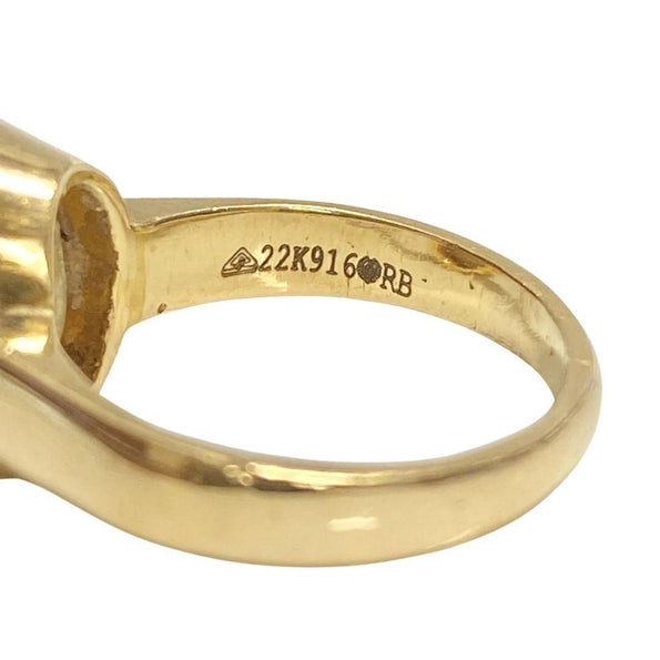 Bague de fiançailles Anciens en saphir jaune naturel, en or massif 22k