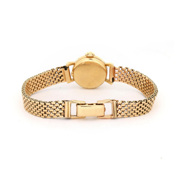 Vintage Omega 10382 17mm 14K Gold Fluted Bezel Manual Wind Ladies Watch