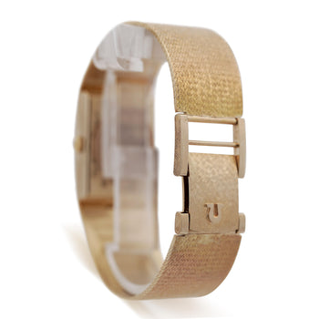 Vintage Omega for Tiffany & Co 14K Gold Textured Dial Manual Wind Bracelet Watch – Assay Jewelers