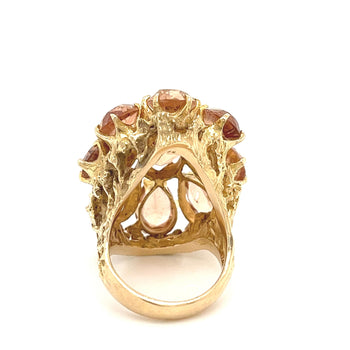 Vintage Pear Shape Tourmaline Cluster Ring in 14k Gold – Assay Jewelers