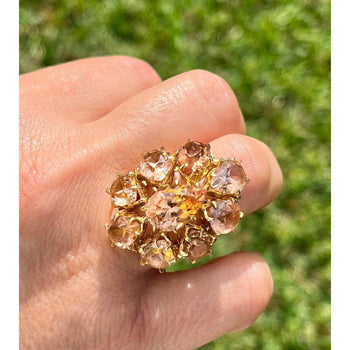 Vintage Pear Shape Tourmaline Cluster Ring in 14k Gold – Assay Jewelers