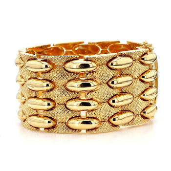 Vintage Retro 18K Yellow Gold Wide Multi-Link Bracelet – Assay Jewelers