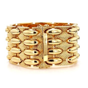 Vintage Retro 18K Yellow Gold Wide Multi-Link Bracelet – Assay Jewelers