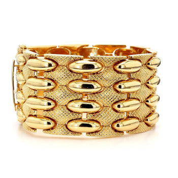 Vintage Retro 18K Yellow Gold Wide Multi-Link Bracelet – Assay Jewelers