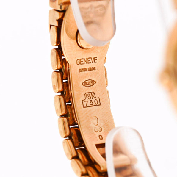 Vintage Rolex Cellini 6621 18K Yellow Gold White Dial Quartz Bracelet Watch