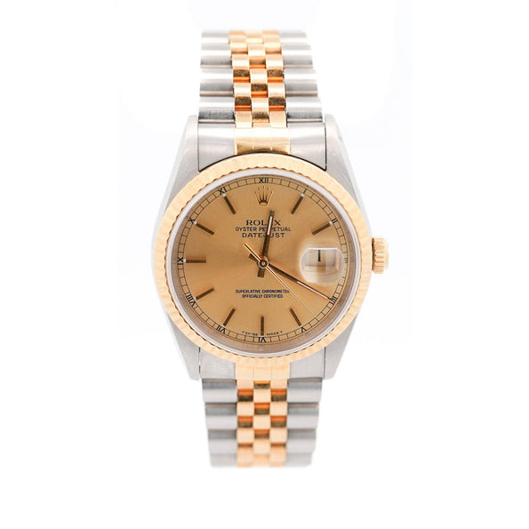 Vintage Rolex DateJust 36mm Two Tone On Jubilee Date 1995 Watch
