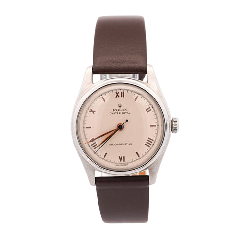 Vintage Rolex Oyster Royal 1960s 32mm Watch On Leather