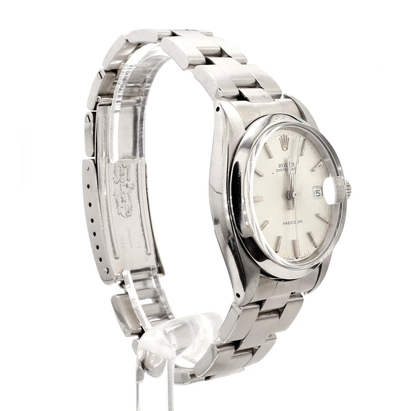 Vintage Rolex Oysterdate Precision 34mm Manual Wind Steel Oyster Bracelet Watch
