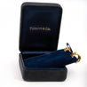 Vintage Tiffany & Co. Ribbed 18K Gold Ring & Earring Jewelry Set