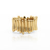Vintage Tiffany & Co. Ribbed 18K Gold Ring & Earring Jewelry Set