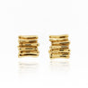Vintage Tiffany & Co. Ribbed 18K Gold Ring & Earring Jewelry Set