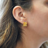 Vintage Tiffany & Co. Ribbed 18K Gold Ring & Earring Jewelry Set
