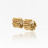 Vintage Tiffany & Co. Ribbed 18K Gold Ring & Earring Jewelry Set