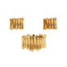 Vintage Tiffany & Co. Ribbed 18K Gold Ring & Earring Jewelry Set