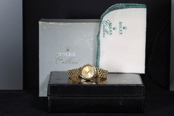 Vintage Rolex Cellini 6621 Diamond Hour Marker 18K Gold 26mm Watch – Assay Jewelers