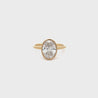 2.48 Carat Lab-Grown Diamond Bezel-Set 14K Yellow Gold Solitaire Engagement Ring