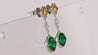 Certified 11.69 Carat Colombian Emerald & Yellow Diamond Drop Earrings