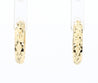 14K Gold Diamond Cut 13mm Huggie Hoop Earrings