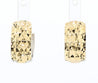 6mm Diamond Cut Reversible 14K Yellow To White Gold Huggie Hoop Earrings