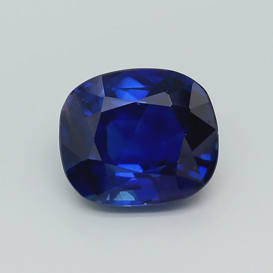 AGL Certified 5.75 Carat Burma No Heat Cushion Blue Sapphire and Diamond Ring