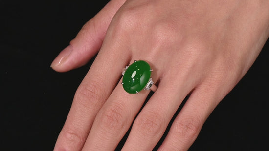16.25 Carat Imperial Jade Ring | Fei Cui Jadeite Jade Type A