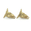 Boutons de manchette en or massif 14 carats Dead Bull signés Mignon Faget