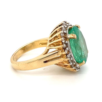 Vintage 6.88 carat Colombian Emerald in 14k yellow gold ring – Assay Jewelers